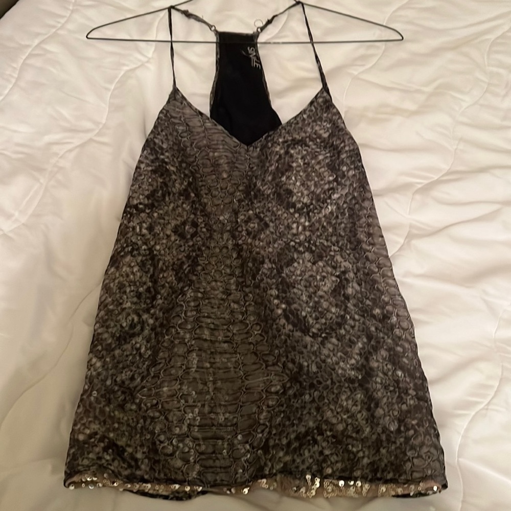 Snakeskin crop top, size XS, lightly worn